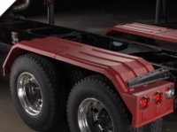 MINIMIZER Fenders.  The Square Back Bruiser Fenders.  MINIMIZER 1500 Tandem Axle Poly Fenders. MINIMIZER 1554 Tandem Axle Poly Fenders. Heavy Duty Semi Truck Fenders. In Stock and Ready To Ship FAST. 