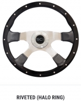 #1 Seller SC Semi Truck Steering Wheel. 18” RIVITED Halo Ring