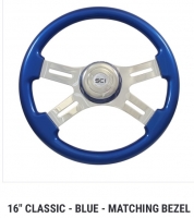 SC Semi Truck Steering Wheel. 16” CLASSIC Blue