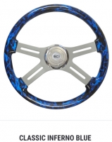 SC Semi Truck Steering Wheel. 18” CLASSIC Inferno Blue