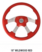 SC Semi Truck Steering Wheel. 18” WILDWOOD Red. 