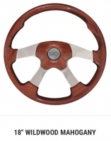 SC Semi Truck Steering Wheel. 18” WILDWOOD Mahogany. 