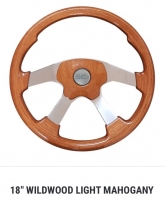 SC Semi Truck Steering Wheel. 18” WILDWOOD Light Mahogany. 