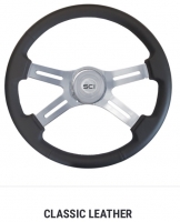 SC Semi Truck Steering Wheel. 16” CLASSIC Leather. 